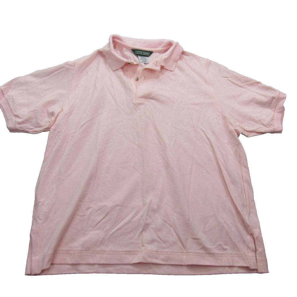 Outer Banks Polo Shirt Mens Extra‎ Large Pink Short Sleeve 100% Cotton Classic